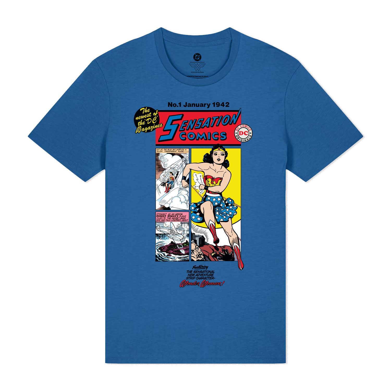 Royal Blue Printed T-shirt Front