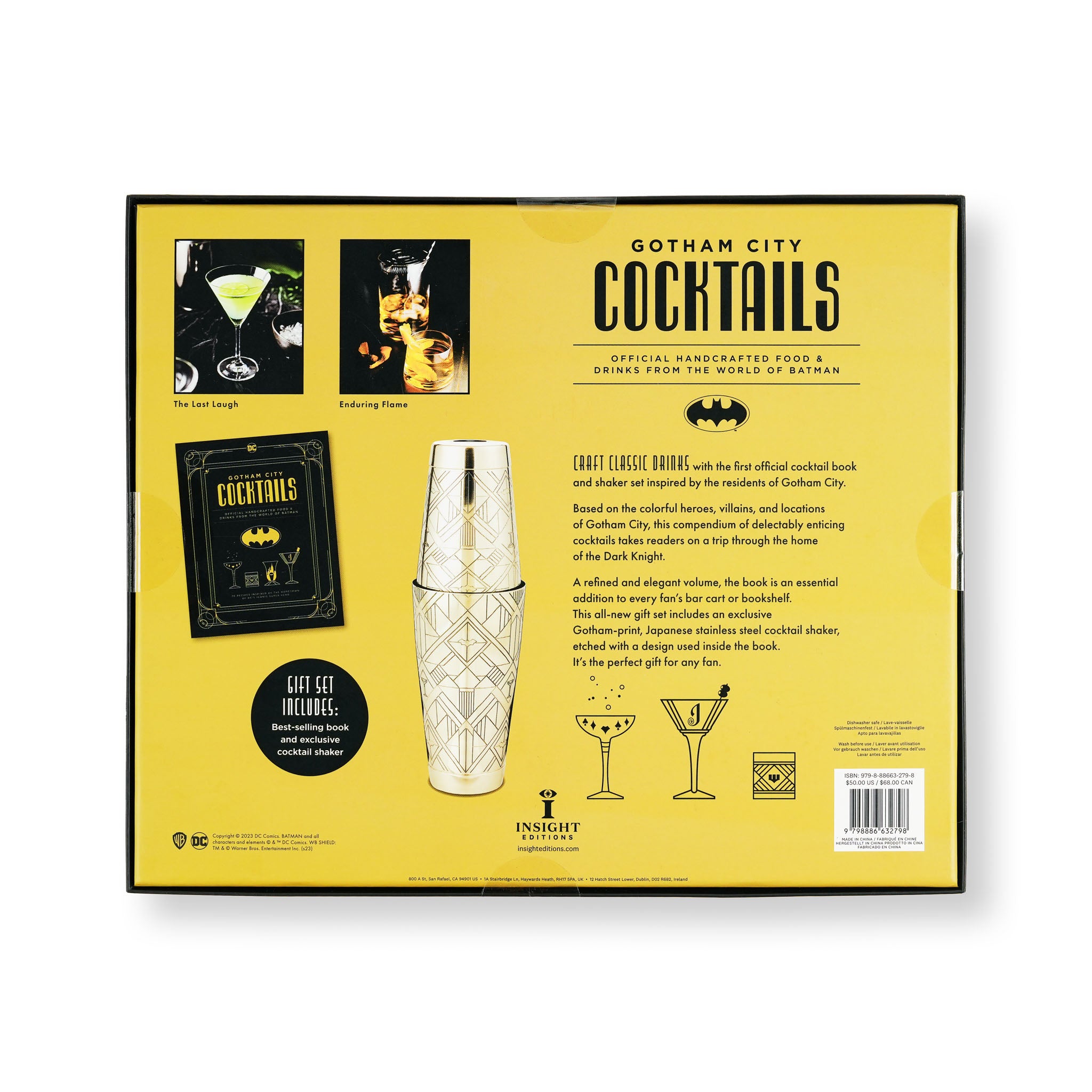Batman Gotham City Cocktails Book & Shaker Set