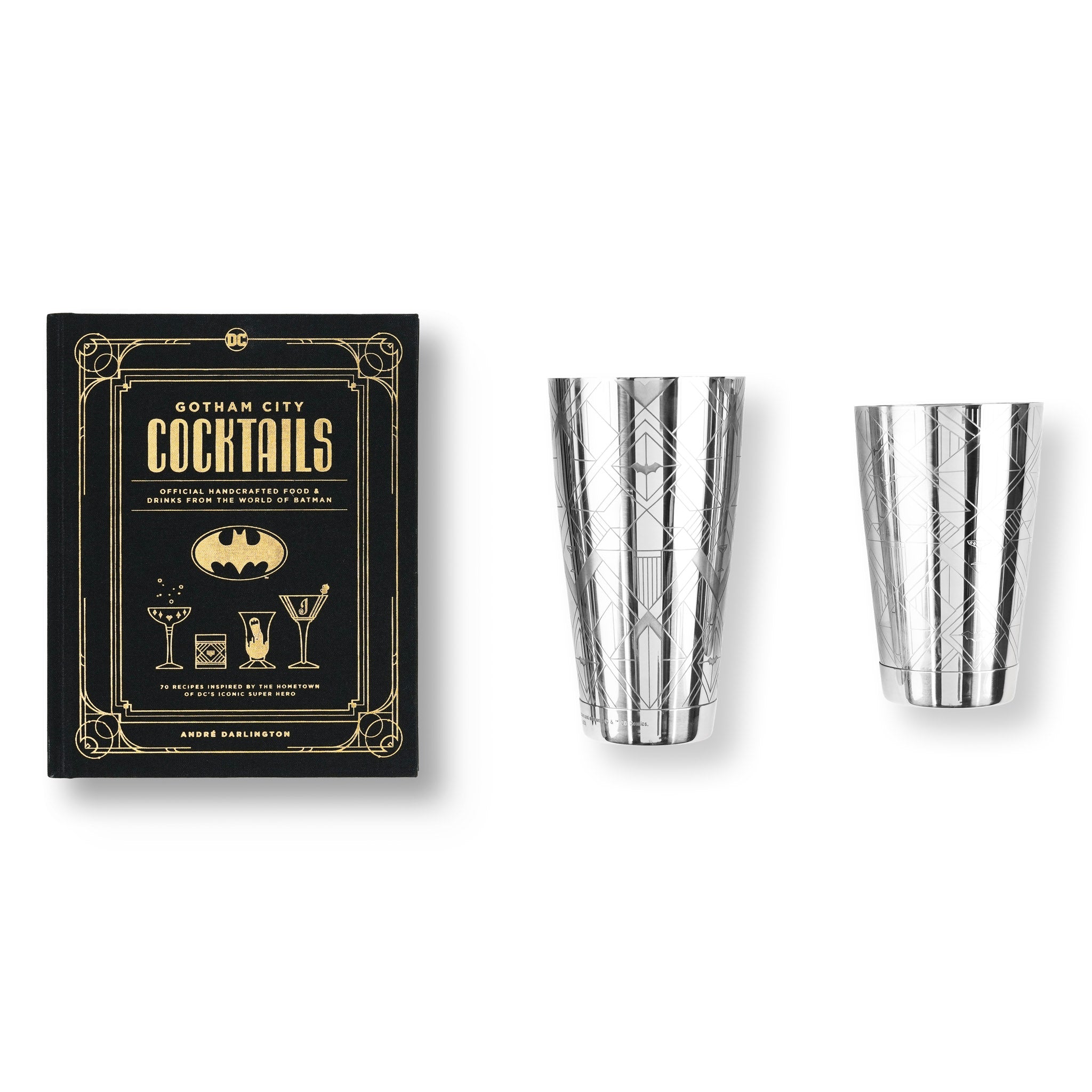 Batman Gotham City Cocktails Book & Shaker Set