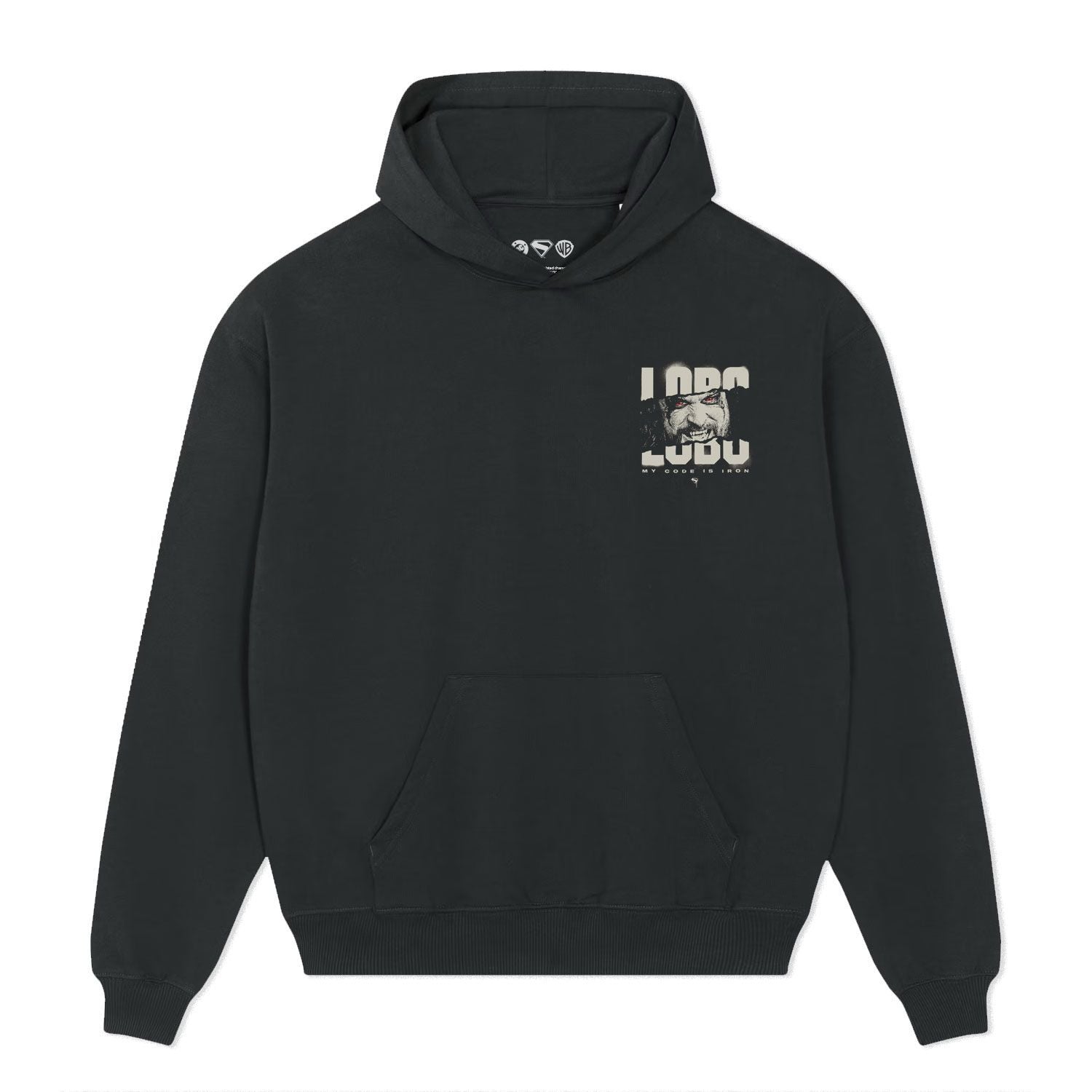 Black Printed Sweater Front