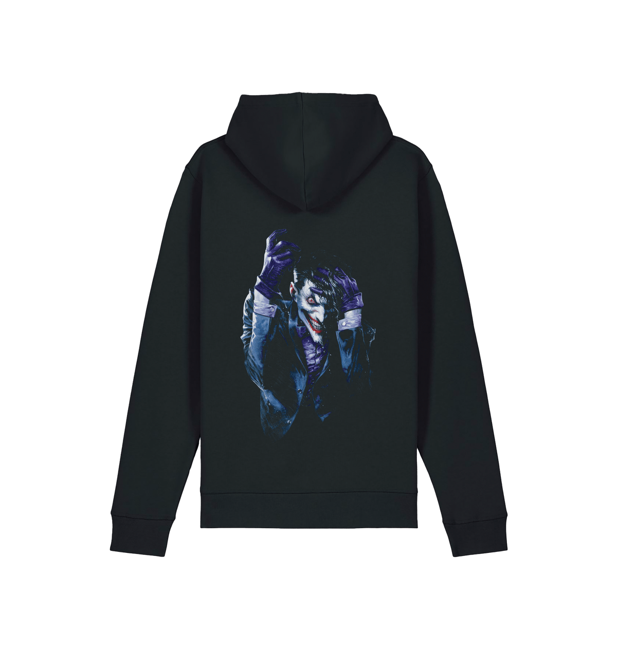 Black Printed Hoody Back