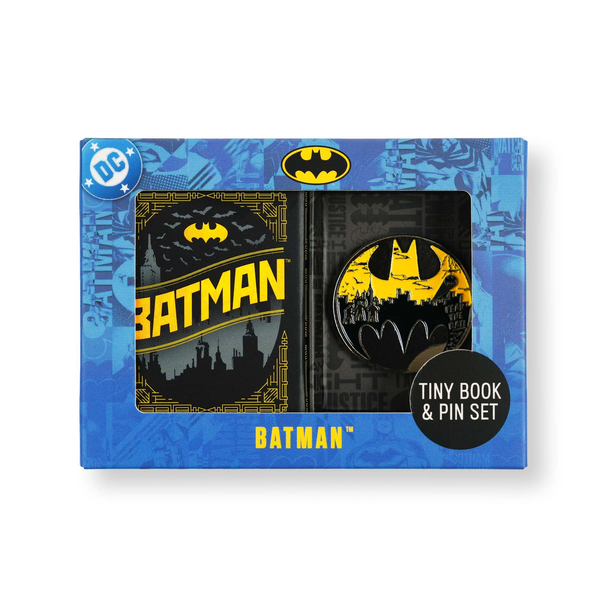 Batman Tiny Book & Pin Badge Set