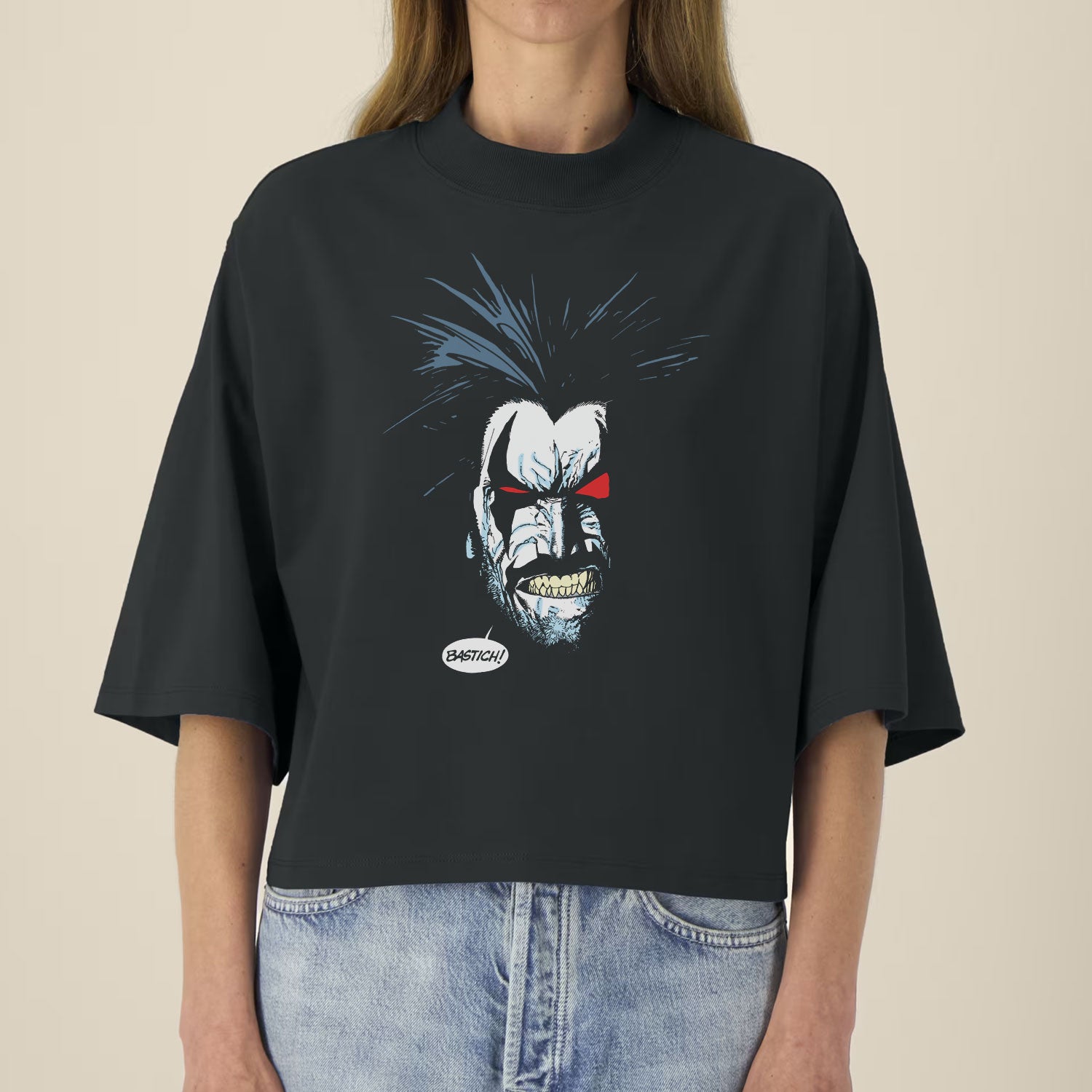 Lobo Bastich! Women's Cropped T-Shirt