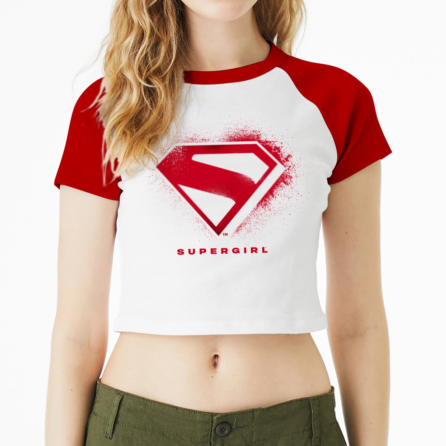 Supergirl (2026) Graffiti Logo Women's Cropped Baseball T-Shirt