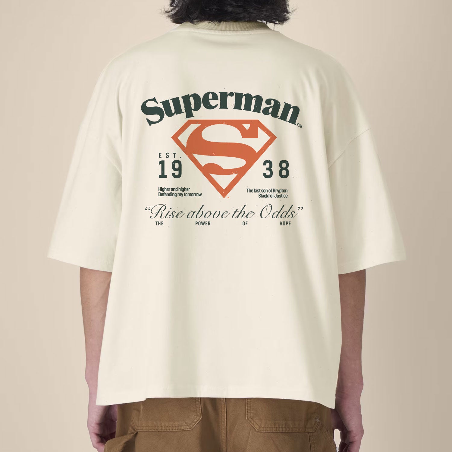 Superman Rise Above Unisex Boxy T-Shirt