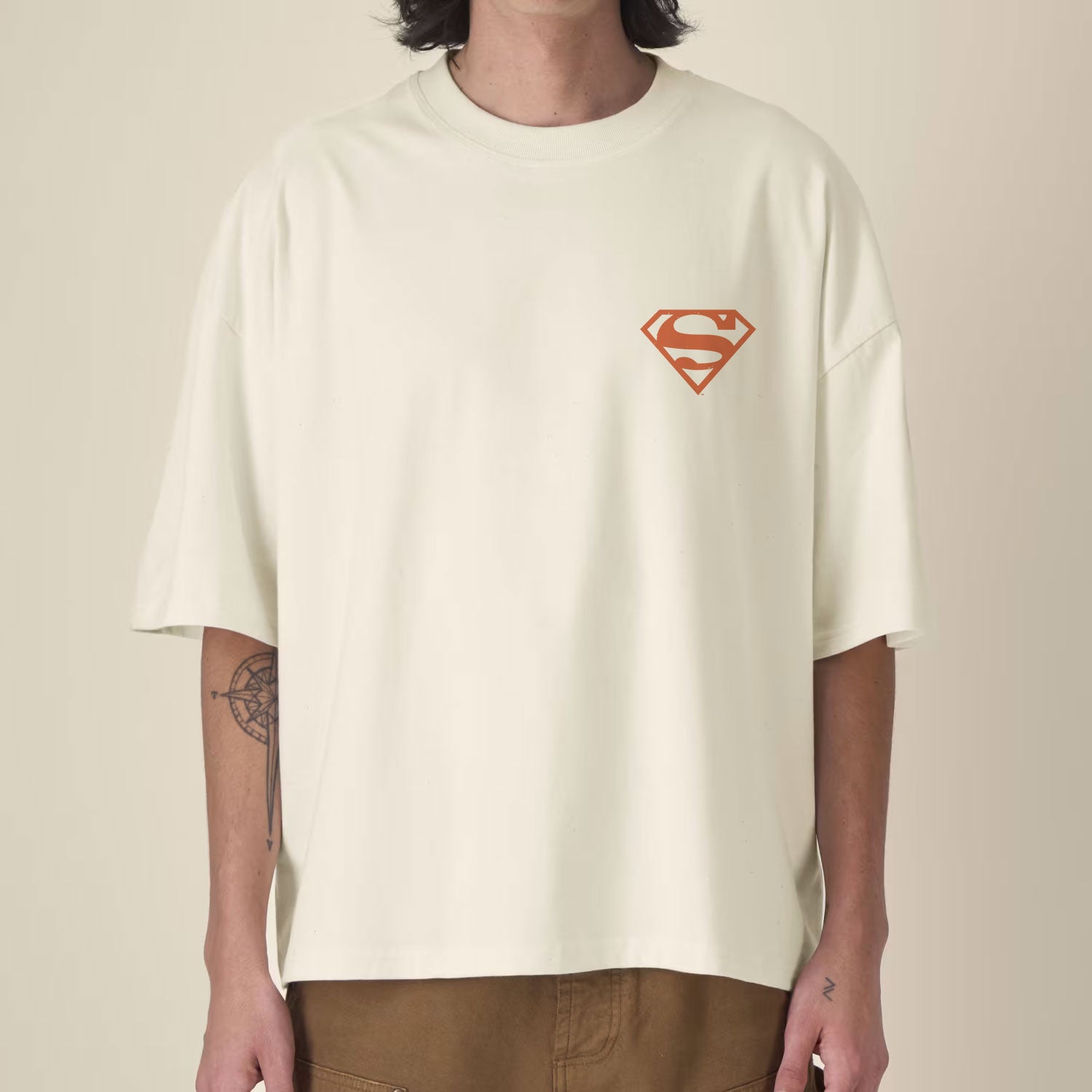 Superman Rise Above Unisex Boxy T-Shirt