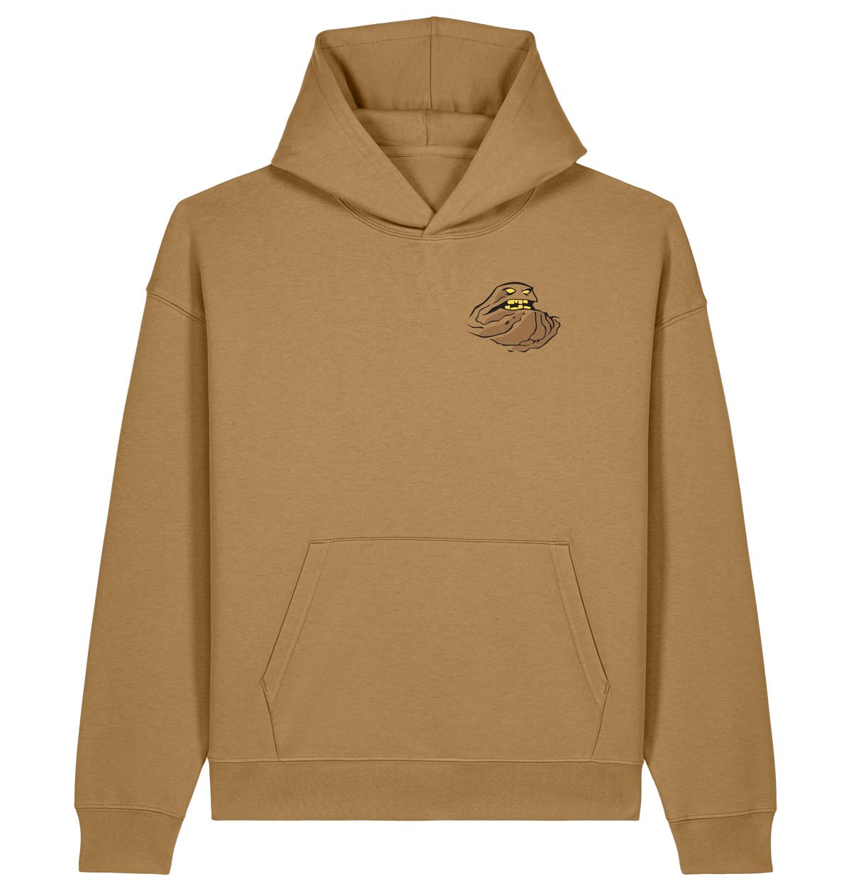 Grounded Beige Printed Hoody Front