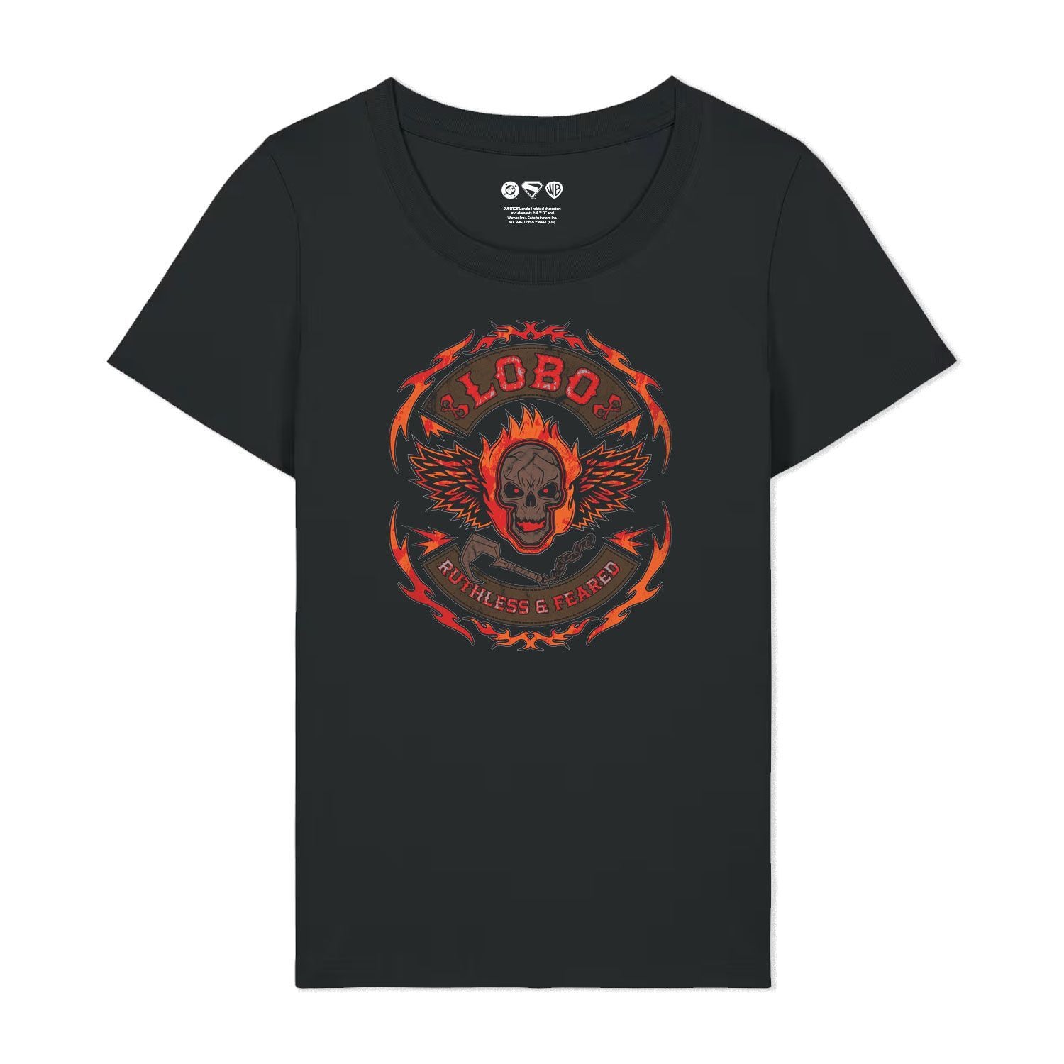 Black Printed T-shirt Front