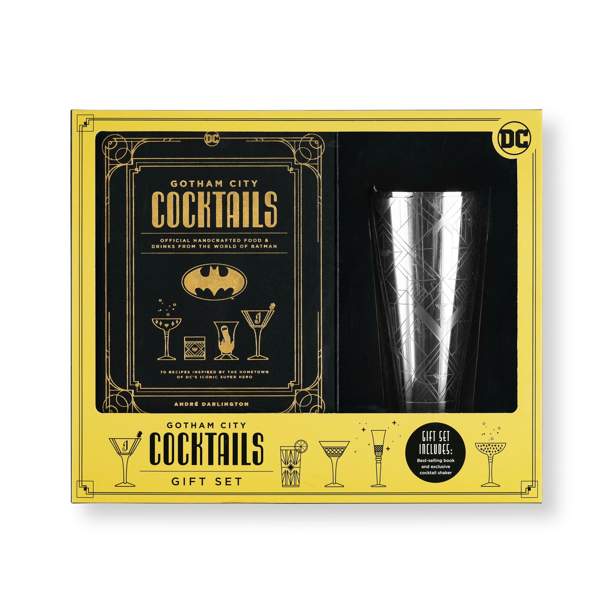 Batman Gotham City Cocktails Book & Shaker Set