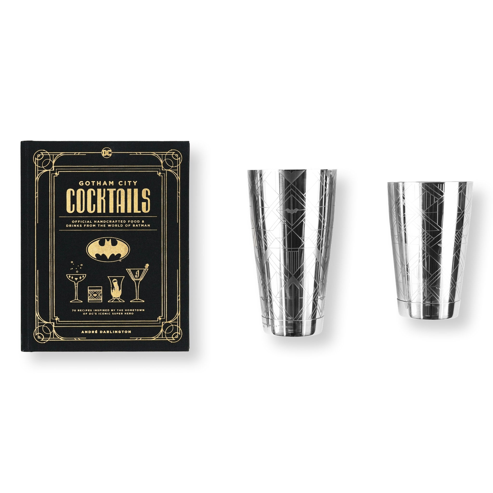 Batman Gotham City Cocktails Book & Shaker Set