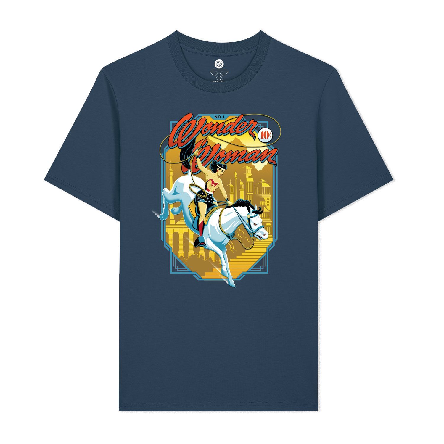 Deep Teal Printed T-shirt Front