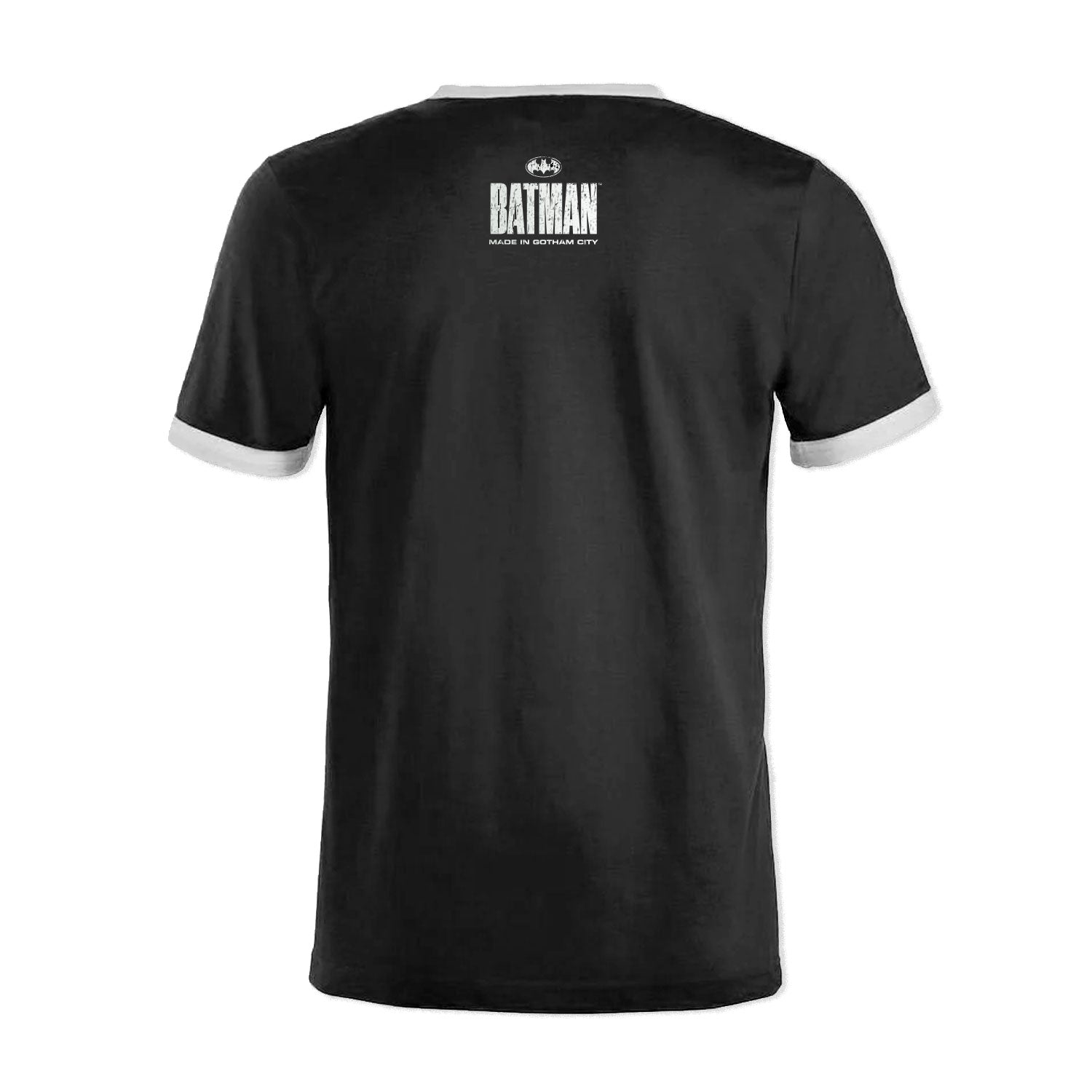 Batman Cracked Classic Emblem Unisex Ringer T-Shirt EV-DC Comics