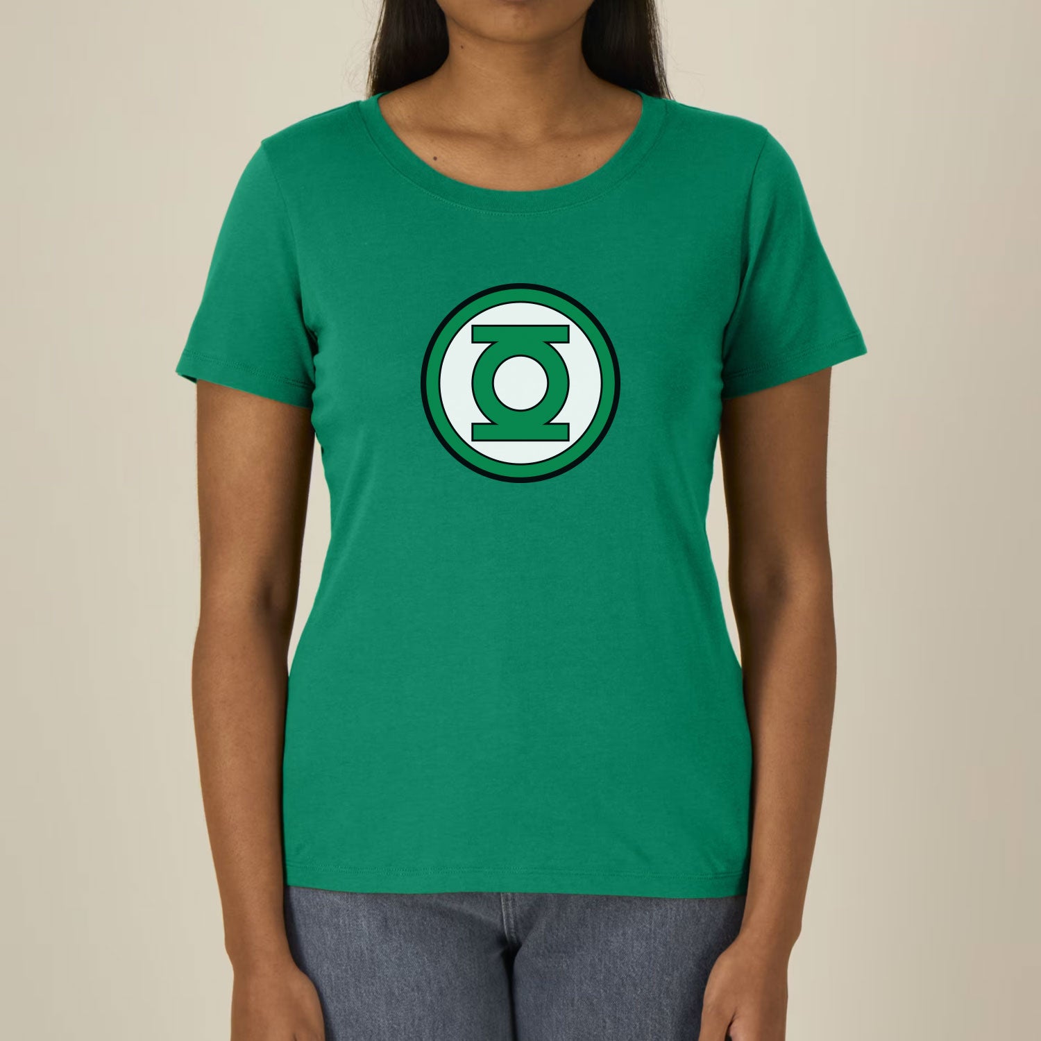 Green Lantern Classic Logo Hal Jordan Women's T-Shirt EV-DC Comics