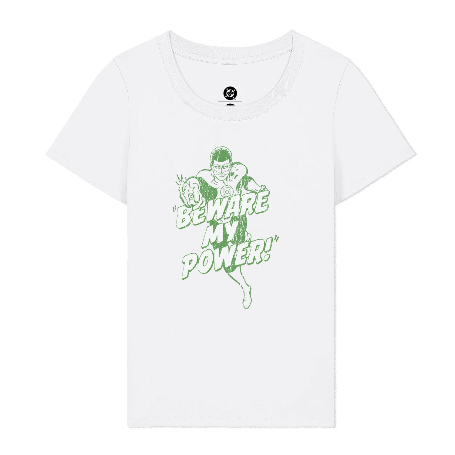 Green Lantern John Stewart Beware My Power Lineart Women's T-Shirt EV-DC Comics