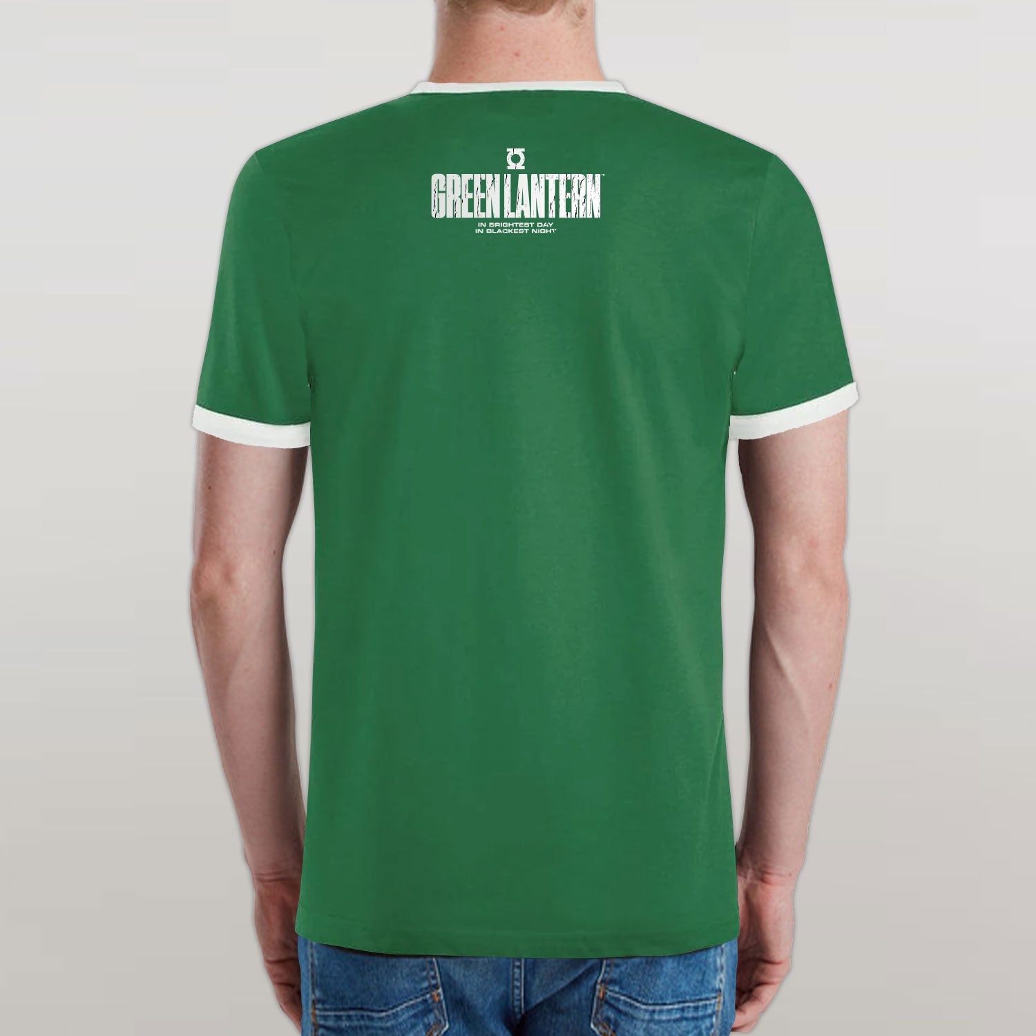 Green Lantern Classic Emblem Ringer Unisex T-Shirt EV-DC Comics