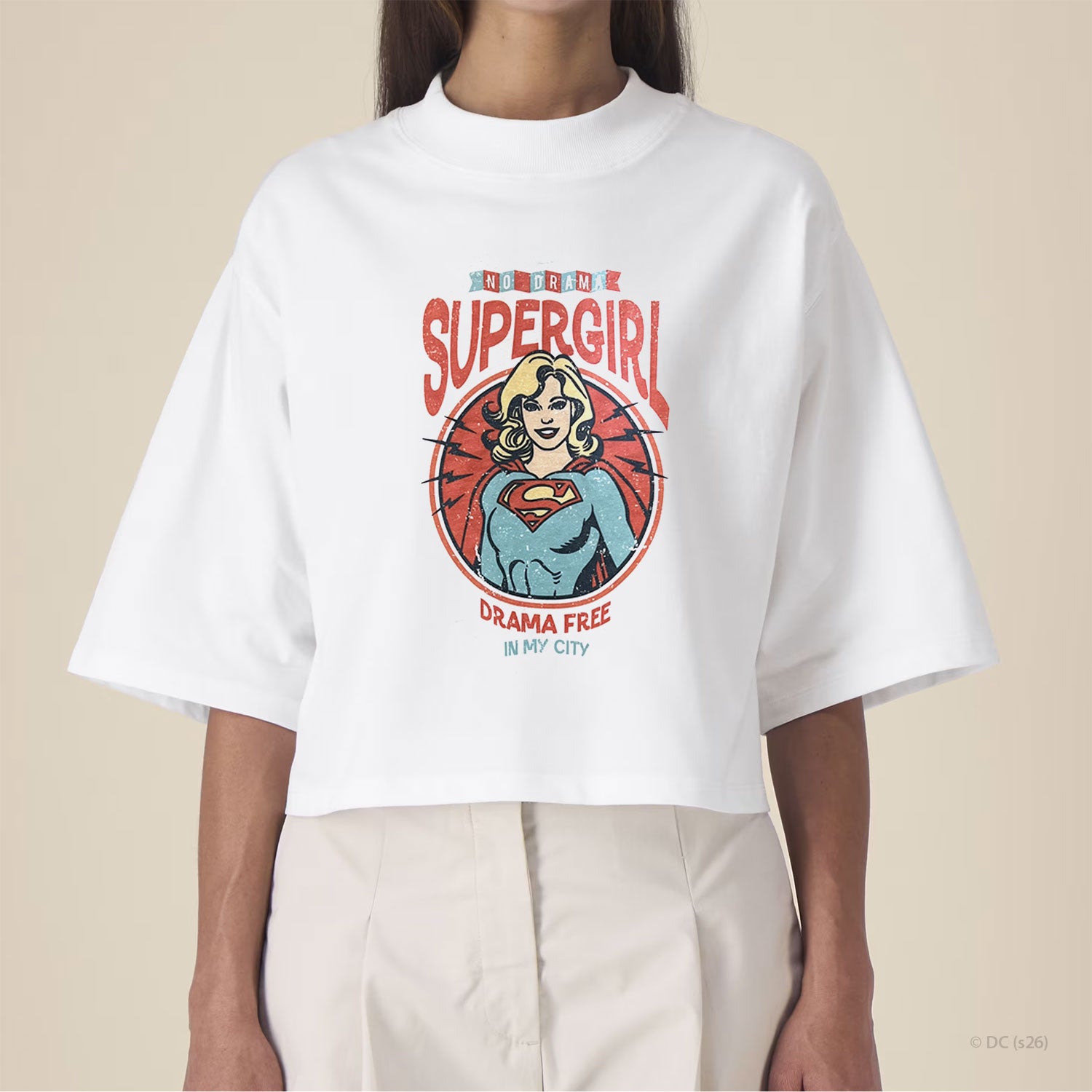Supergirl Drama Free Women's Cropped T-Shirt