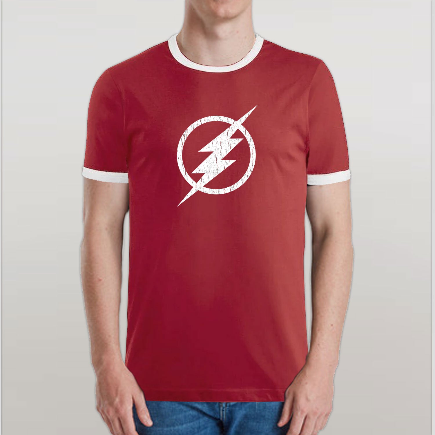 The Flash Ringer Tee- UNISEX EV-DC Comics