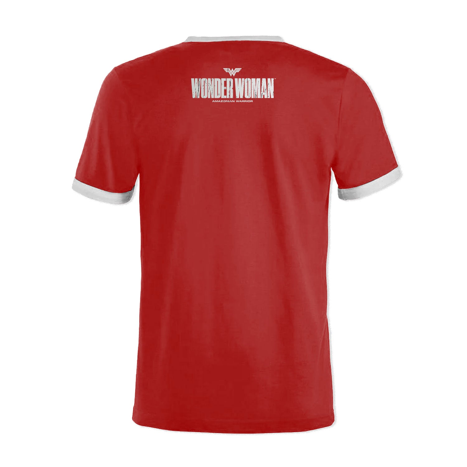 Wonder Woman Cracked Classic Emblem Ringer Unisex T-Shirt EV-DC Comics