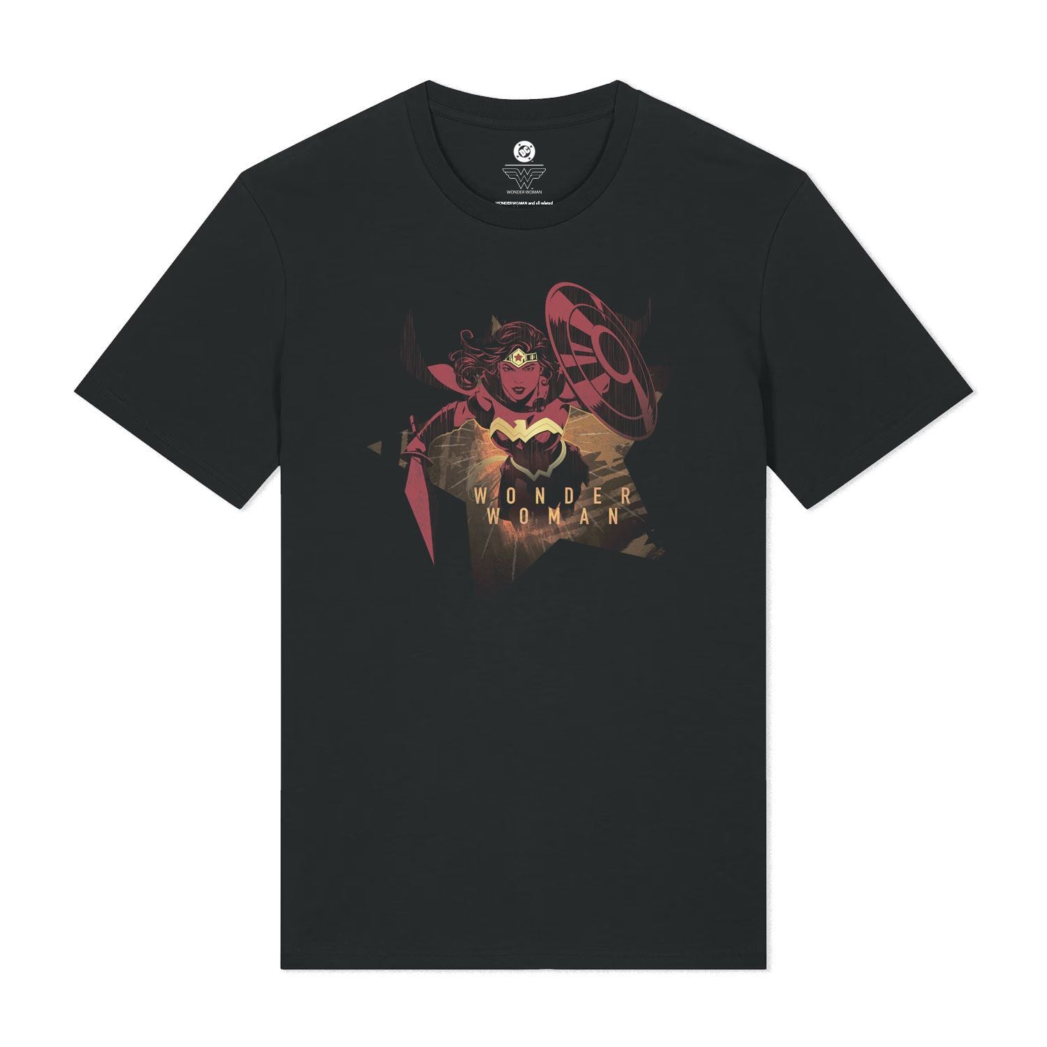Black Printed T-shirt Front