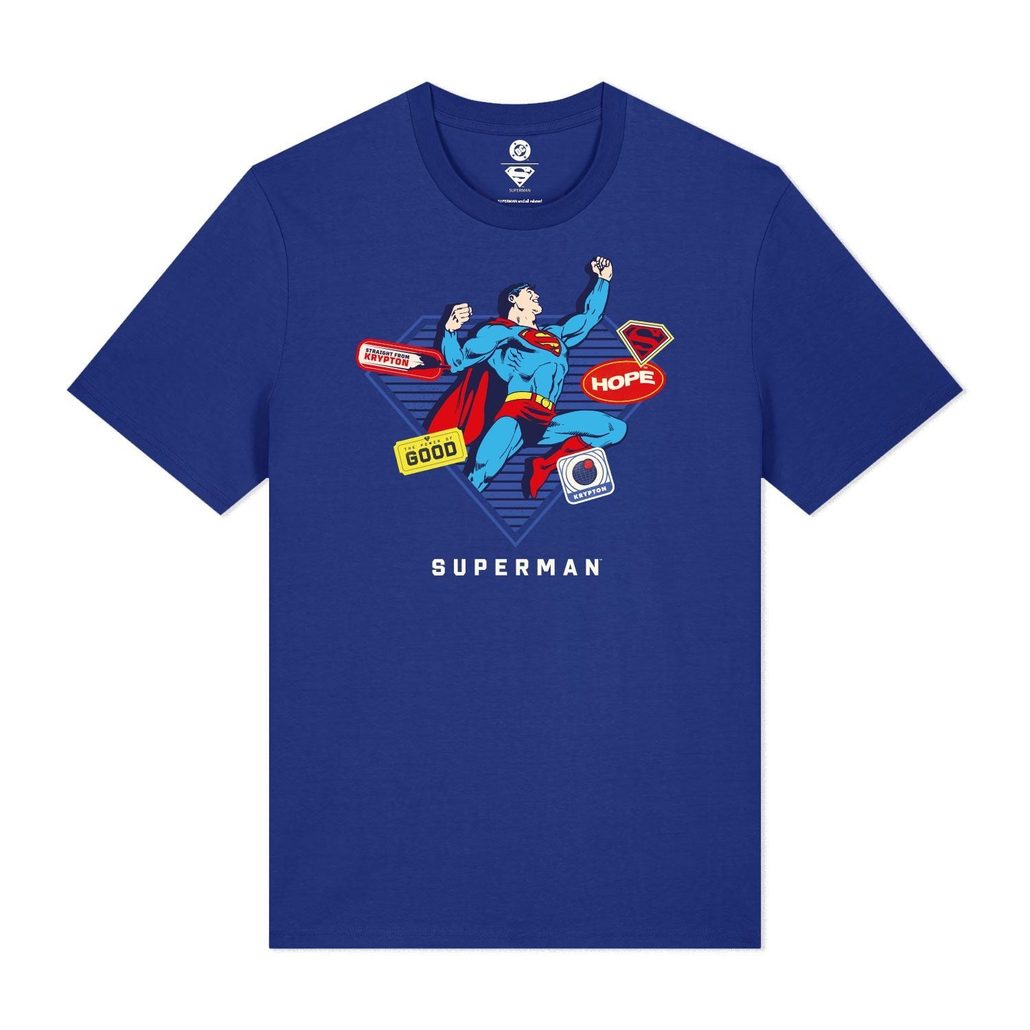 Worker Blue Printed T-shirt Front