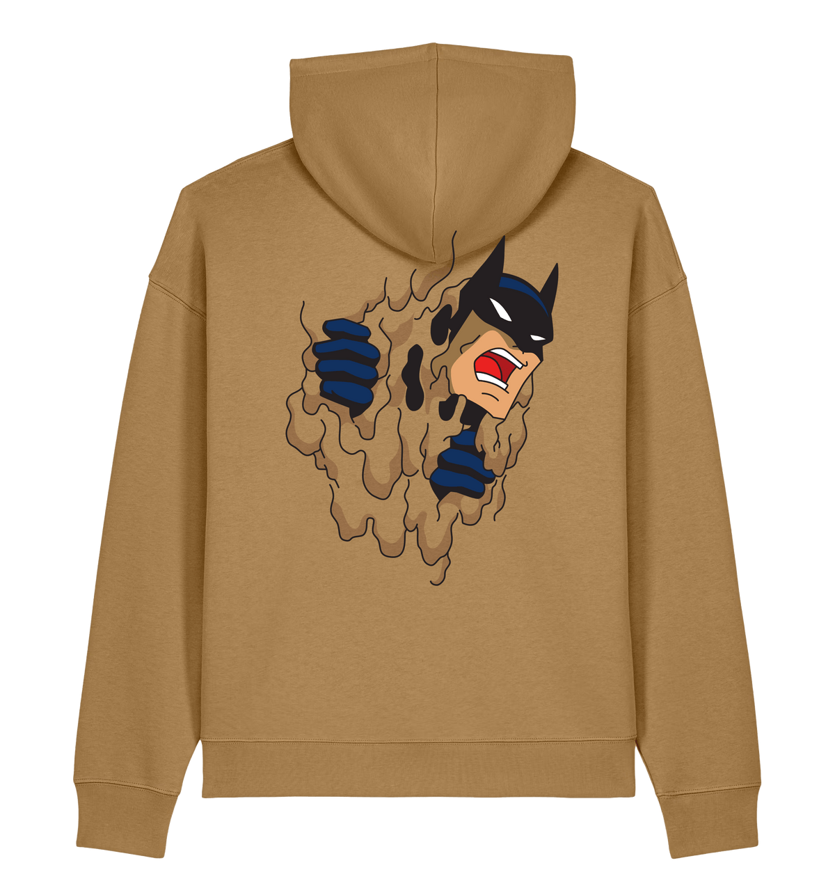 Grounded Beige Printed Hoody Back