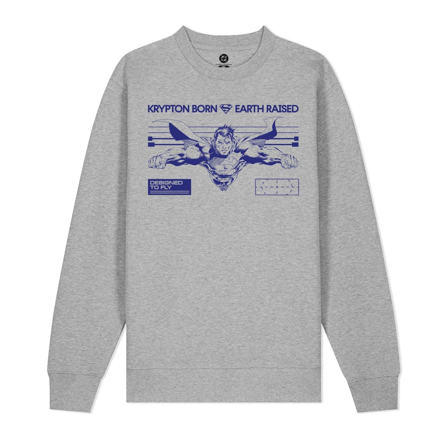 Heather Grey Printed Sweater Front
