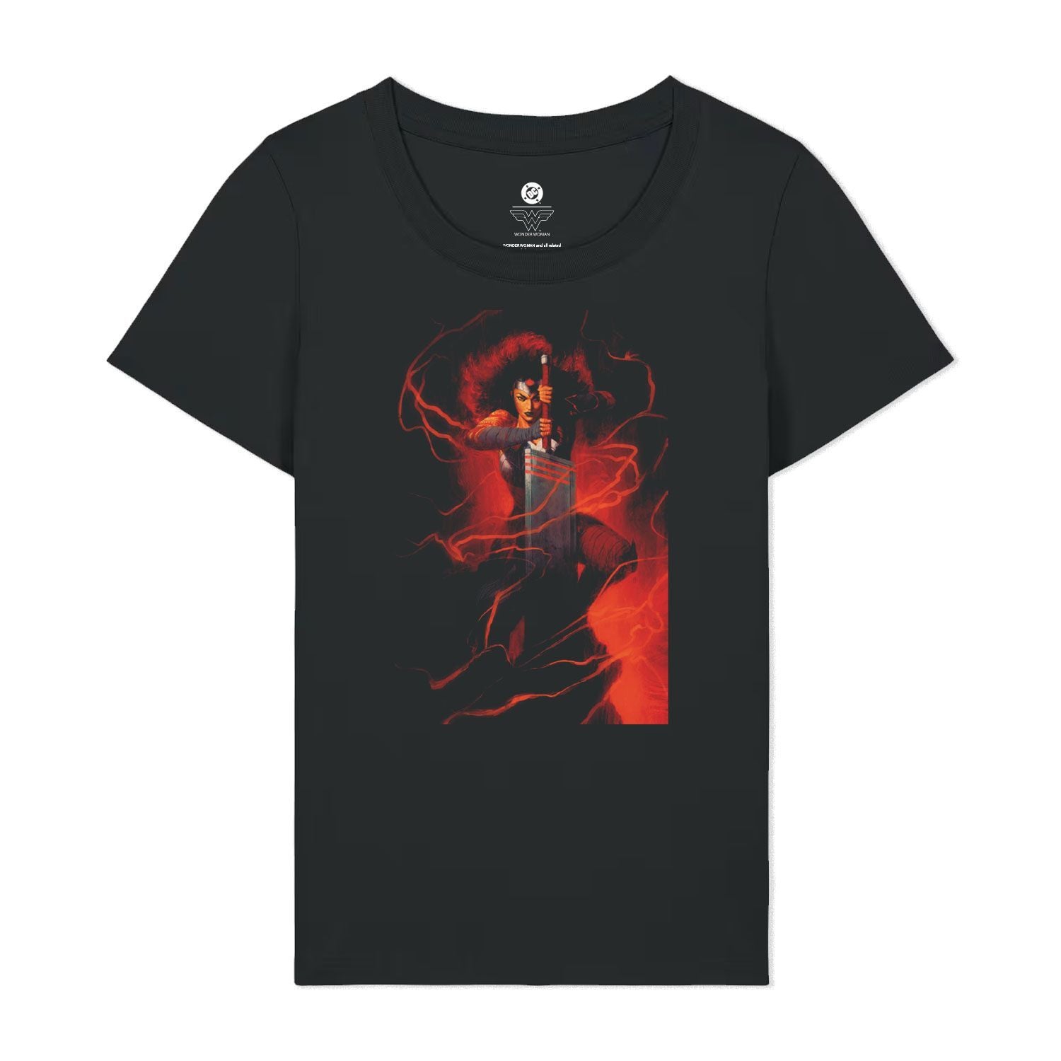 Black Printed T-shirt Front