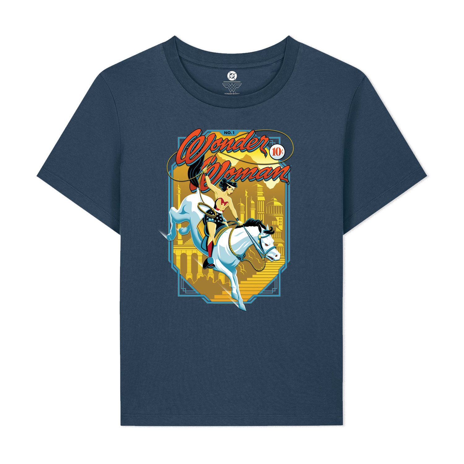 Deep Teal Printed T-shirt Front