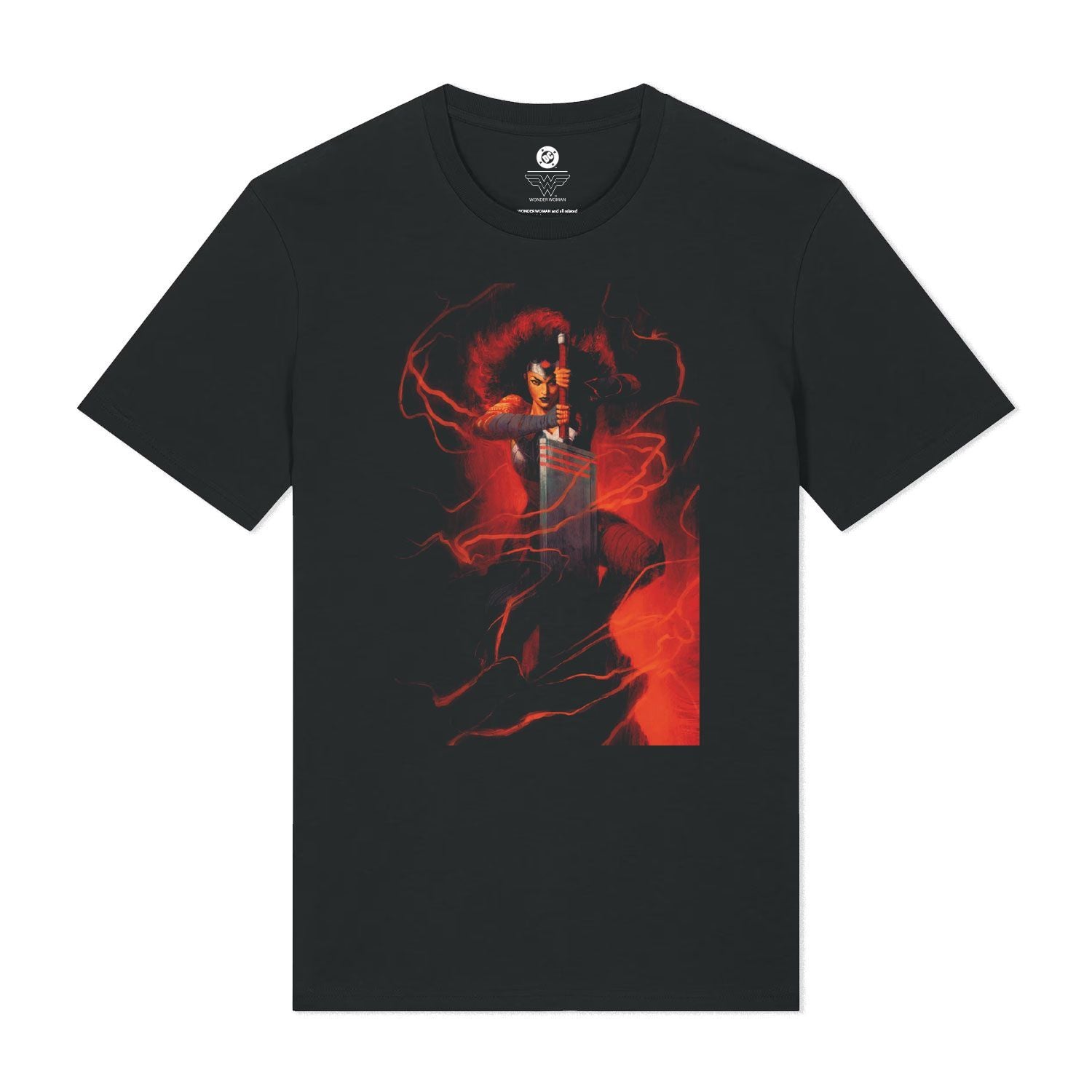 Black Printed T-shirt Front