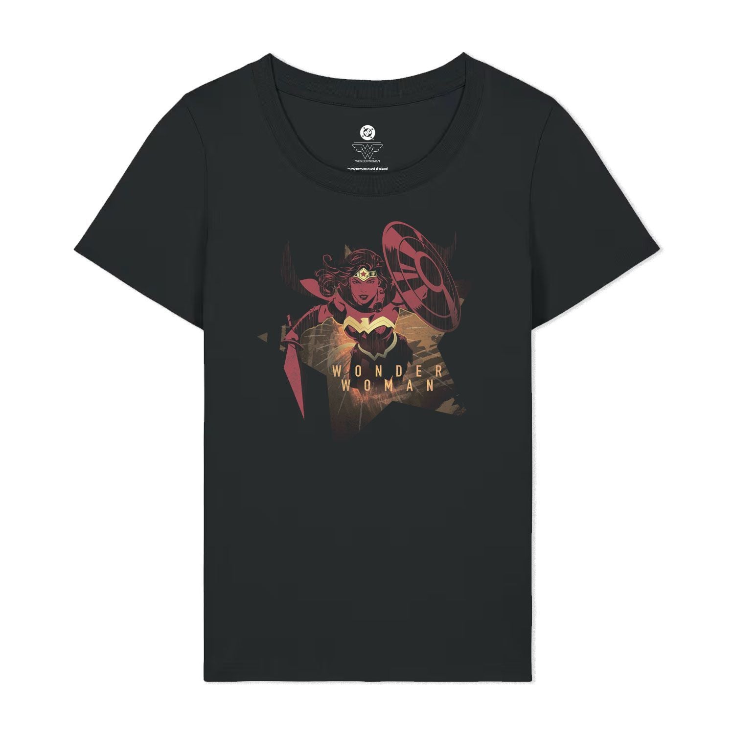 Black Printed T-shirt Front