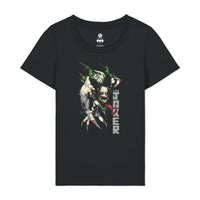Black Printed T-shirt Front